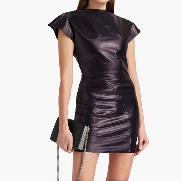 Rick Owens Shiny Black Mini Dress Rick Owens Shiny Black Mini Dress